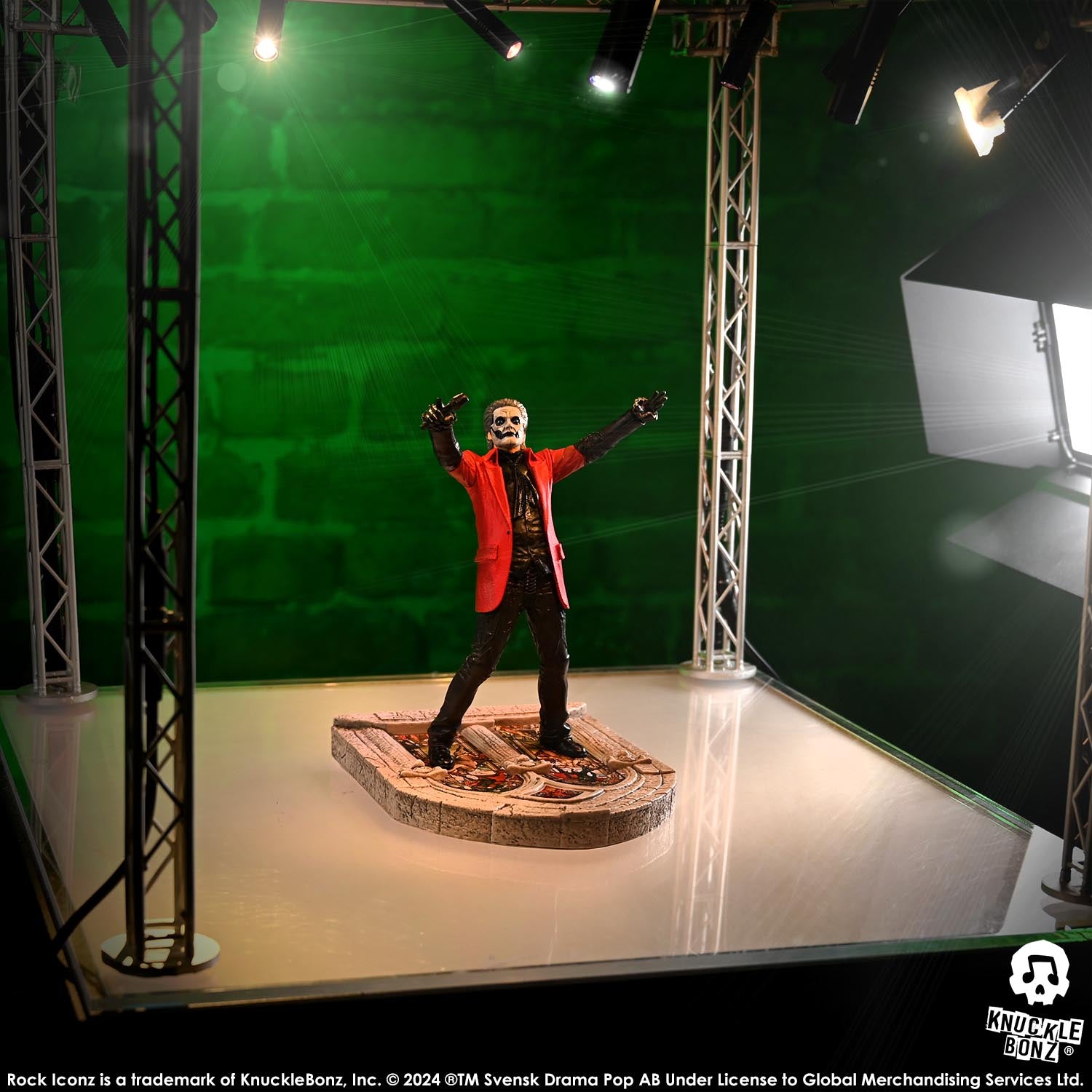 Ghost Papa Emeritus IV Red Jacket KnuckleBonz Statue